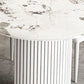 Irregular Shape Dining Table for Restaurant Sintered Stone Table with Double Pedestal Clearhalo 'Dining Tables & Seating' 'Dining Tables' 'dining_table' 'furn' 'furn_dining_table' 'Furniture' 'furniture_dining_table' 'Kitchen & Dining Furniture' 'kitchen' 'kitchen_dining_table' 4770149