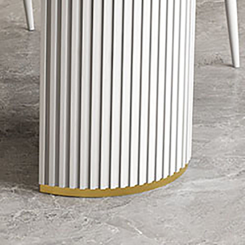 Irregular Shape Dining Table for Restaurant Sintered Stone Table with Double Pedestal Clearhalo 'Dining Tables & Seating' 'Dining Tables' 'dining_table' 'furn' 'furn_dining_table' 'Furniture' 'furniture_dining_table' 'Kitchen & Dining Furniture' 'kitchen' 'kitchen_dining_table' 4770151