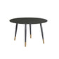 Traditional Luxury Dining Table Stone and Metal Round Tripod Base Dining Table Black Fixed Table Clearhalo 'Dining Tables & Seating' 'Dining Tables' 'dining_table' 'furn' 'furn_dining_table' 'Furniture' 'furniture_dining_table' 'Kitchen & Dining Furniture' 'kitchen' 'kitchen_dining_table' 4770162