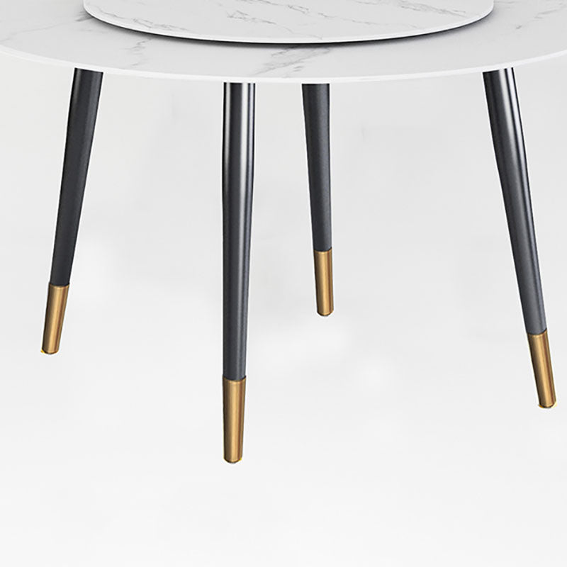 Traditional Luxury Dining Table Stone and Metal Round Tripod Base Dining Table Clearhalo 'Dining Tables & Seating' 'Dining Tables' 'dining_table' 'furn' 'furn_dining_table' 'Furniture' 'furniture_dining_table' 'Kitchen & Dining Furniture' 'kitchen' 'kitchen_dining_table' 4770165