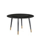 Traditional Luxury Dining Table Stone and Metal Round Tripod Base Dining Table Black Lazy Susan Clearhalo 'Dining Tables & Seating' 'Dining Tables' 'dining_table' 'furn' 'furn_dining_table' 'Furniture' 'furniture_dining_table' 'Kitchen & Dining Furniture' 'kitchen' 'kitchen_dining_table' 4770166