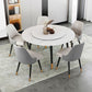 Traditional Luxury Dining Table Stone and Metal Round Tripod Base Dining Table Clearhalo 'Dining Tables & Seating' 'Dining Tables' 'dining_table' 'furn' 'furn_dining_table' 'Furniture' 'furniture_dining_table' 'Kitchen & Dining Furniture' 'kitchen' 'kitchen_dining_table' 4770167
