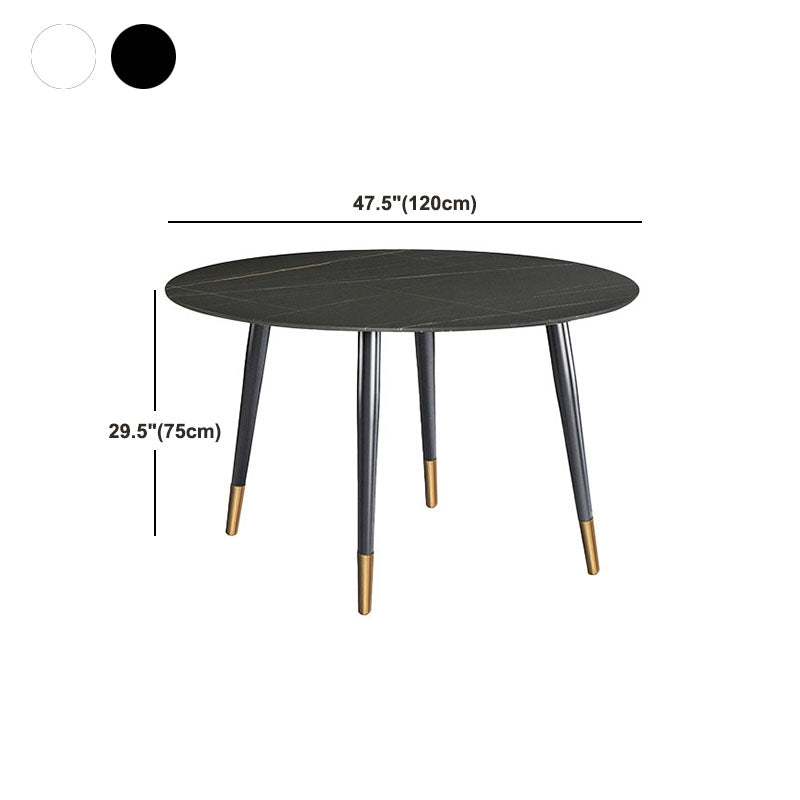 Traditional Luxury Dining Table Stone and Metal Round Tripod Base Dining Table Clearhalo 'Dining Tables & Seating' 'Dining Tables' 'dining_table' 'furn' 'furn_dining_table' 'Furniture' 'furniture_dining_table' 'Kitchen & Dining Furniture' 'kitchen' 'kitchen_dining_table' 4770168