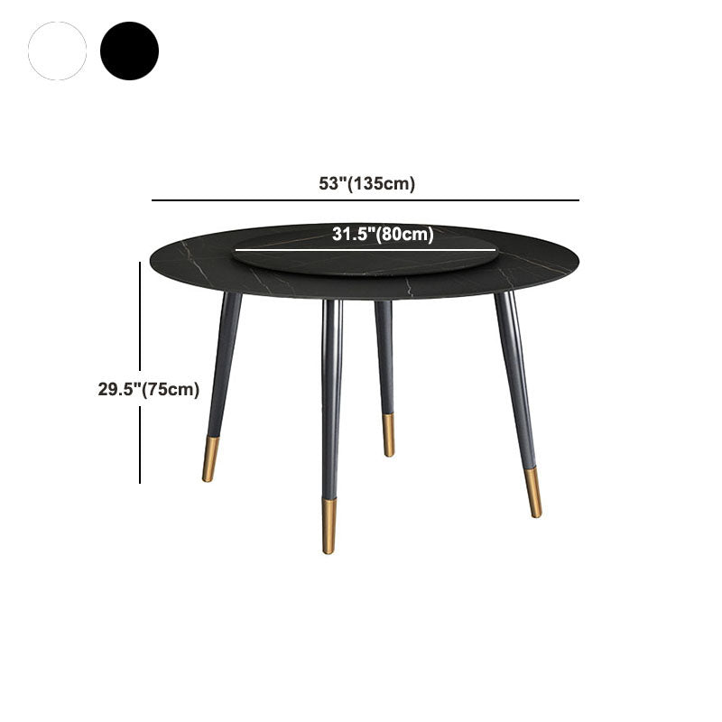 Traditional Luxury Dining Table Stone and Metal Round Tripod Base Dining Table Clearhalo 'Dining Tables & Seating' 'Dining Tables' 'dining_table' 'furn' 'furn_dining_table' 'Furniture' 'furniture_dining_table' 'Kitchen & Dining Furniture' 'kitchen' 'kitchen_dining_table' 4770170