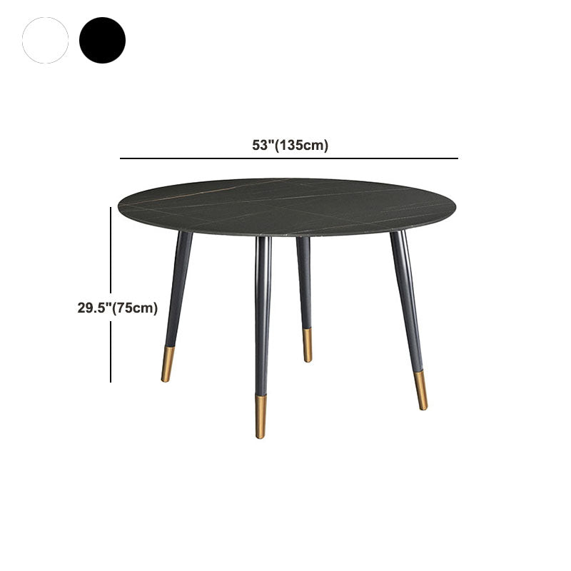 Traditional Luxury Dining Table Stone and Metal Round Tripod Base Dining Table Clearhalo 'Dining Tables & Seating' 'Dining Tables' 'dining_table' 'furn' 'furn_dining_table' 'Furniture' 'furniture_dining_table' 'Kitchen & Dining Furniture' 'kitchen' 'kitchen_dining_table' 4770171