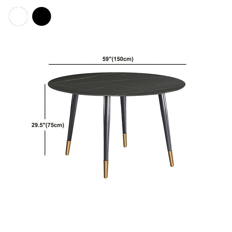 Traditional Luxury Dining Table Stone and Metal Round Tripod Base Dining Table Clearhalo 'Dining Tables & Seating' 'Dining Tables' 'dining_table' 'furn' 'furn_dining_table' 'Furniture' 'furniture_dining_table' 'Kitchen & Dining Furniture' 'kitchen' 'kitchen_dining_table' 4770172