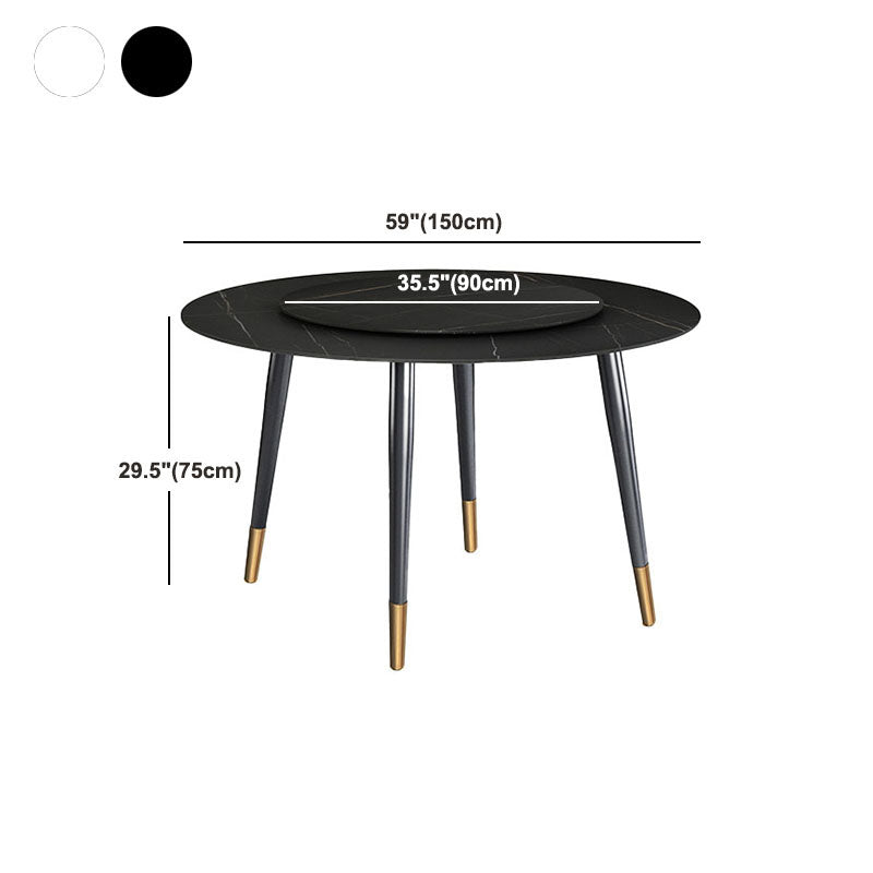 Traditional Luxury Dining Table Stone and Metal Round Tripod Base Dining Table Clearhalo 'Dining Tables & Seating' 'Dining Tables' 'dining_table' 'furn' 'furn_dining_table' 'Furniture' 'furniture_dining_table' 'Kitchen & Dining Furniture' 'kitchen' 'kitchen_dining_table' 4770173