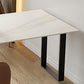 Irregular Shape White Table for Restaurant Sintered Stone Table with Double Pedestal Clearhalo 'Dining Tables & Seating' 'Dining Tables' 'dining_table' 'furn' 'furn_dining_table' 'Furniture' 'furniture_dining_table' 'Kitchen & Dining Furniture' 'kitchen' 'kitchen_dining_table' 4770179