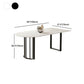 Irregular Shape White Table for Restaurant Sintered Stone Table with Double Pedestal Clearhalo 'Dining Tables & Seating' 'Dining Tables' 'dining_table' 'furn' 'furn_dining_table' 'Furniture' 'furniture_dining_table' 'Kitchen & Dining Furniture' 'kitchen' 'kitchen_dining_table' 4770188