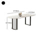 Irregular Shape White Table for Restaurant Sintered Stone Table with Double Pedestal Clearhalo 'Dining Tables & Seating' 'Dining Tables' 'dining_table' 'furn' 'furn_dining_table' 'Furniture' 'furniture_dining_table' 'Kitchen & Dining Furniture' 'kitchen' 'kitchen_dining_table' 4770189