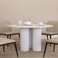 Mesa de comedor contemporánea Mesa redonda para comedor con base de pedestal