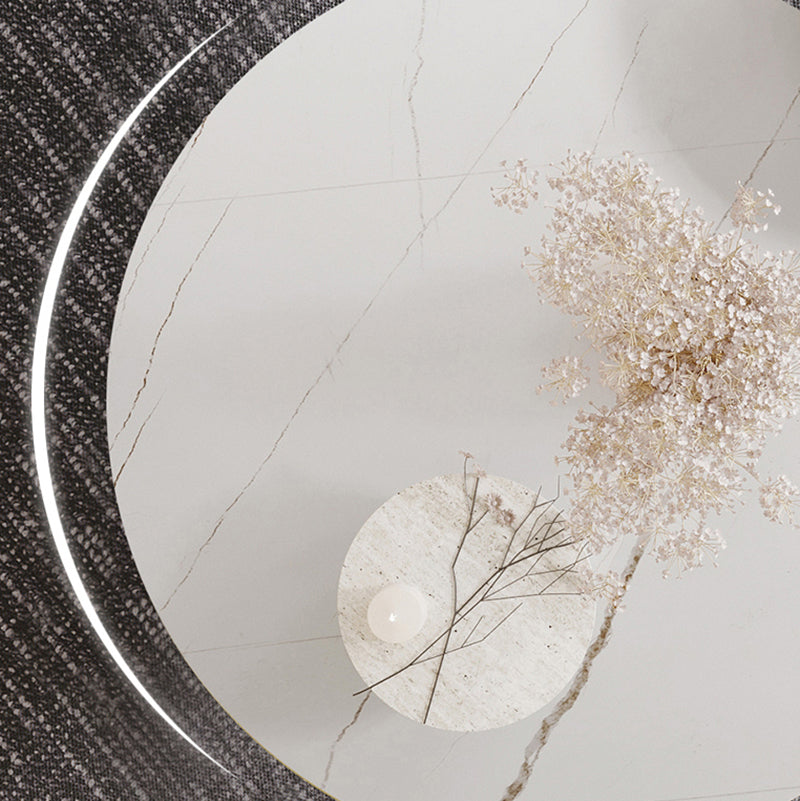 Contemporary Sintered Stone Dining Table Round Dinner Room Table with Pedestal Base Clearhalo 'Dining Tables & Seating' 'Dining Tables' 'dining_table' 'Furniture' 'furniture_dining_table' 'Kitchen & Dining Furniture' 'kitchen' 'kitchen_dining_table' 4770213