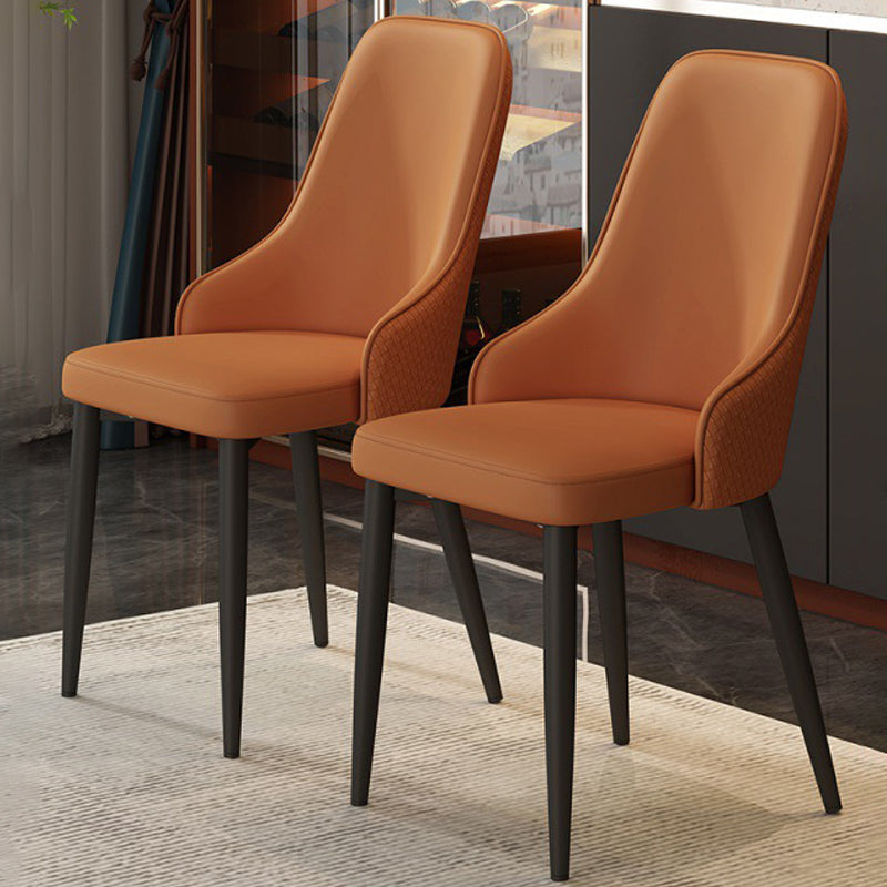 Contemporary Modern Metal Indoor-Outdoor Side Chair Solid Back Chair Clearhalo 'Dining Chairs' 'Dining Tables & Seating' 'dining_chair' 'Furniture' 'furniture_dining_chair' 'Kitchen & Dining Furniture' 4770240