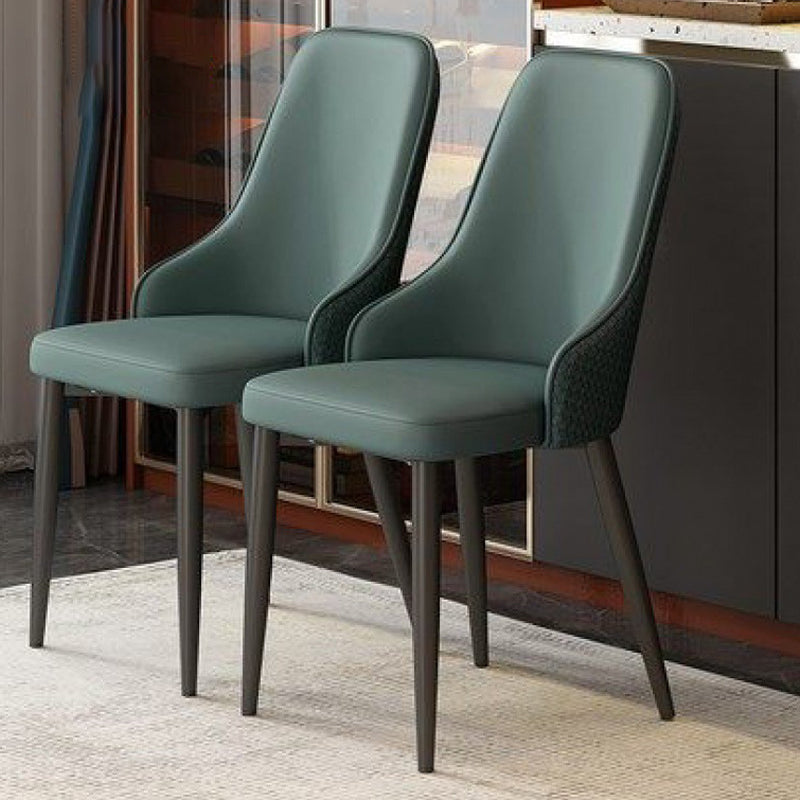 Contemporary Modern Metal Indoor-Outdoor Side Chair Solid Back Chair Clearhalo 'Dining Chairs' 'Dining Tables & Seating' 'dining_chair' 'Furniture' 'furniture_dining_chair' 'Kitchen & Dining Furniture' 4770243