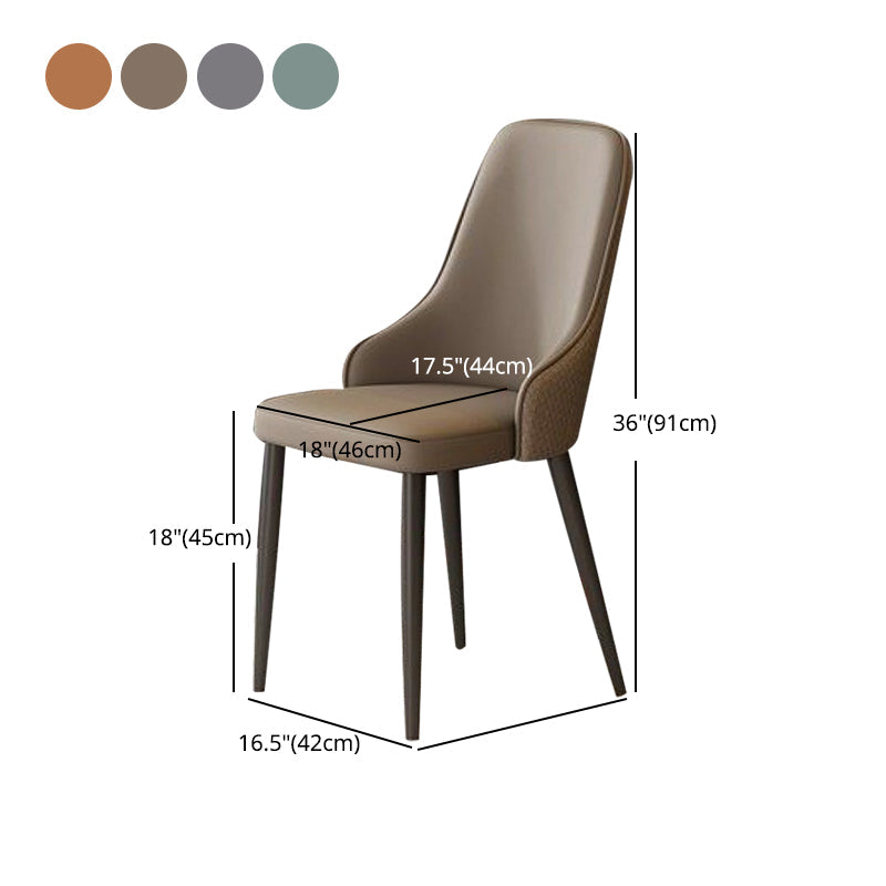 Contemporary Modern Metal Indoor-Outdoor Side Chair Solid Back Chair Clearhalo 'Dining Chairs' 'Dining Tables & Seating' 'dining_chair' 'Furniture' 'furniture_dining_chair' 'Kitchen & Dining Furniture' 4770265