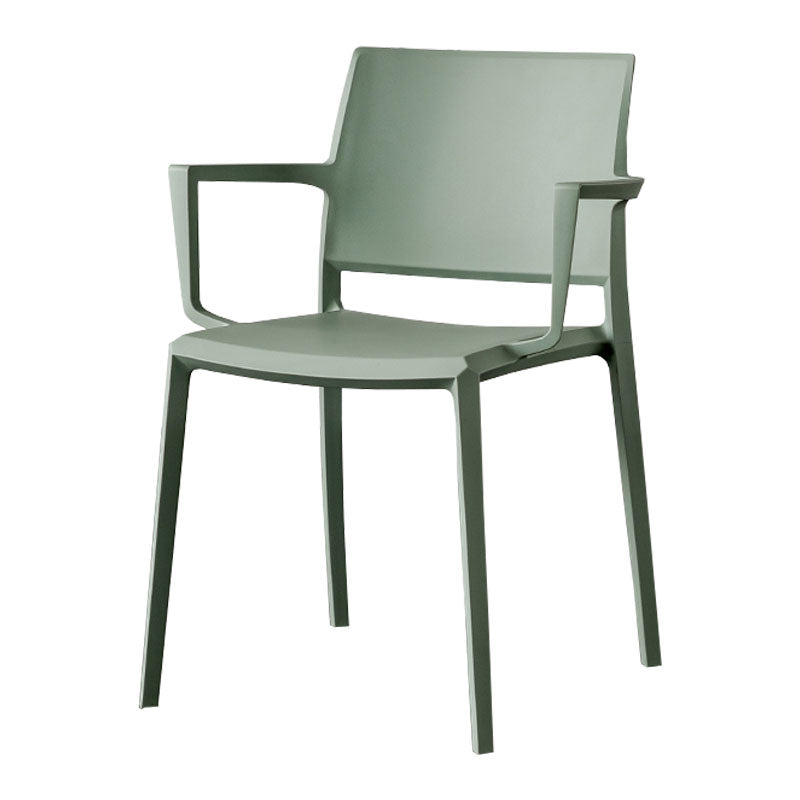 Scandinavian Plastic Dining Arm Side Chairs Solid Back Chair Clearhalo 'Dining Chairs' 'Dining Tables & Seating' 'dining_chair' 'furn' 'furn_dining_chair' 'Furniture' 'furniture_dining_chair' 'Kitchen & Dining Furniture' 4770295