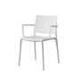 Scandinavian Plastic Dining Arm Side Chairs Solid Back Chair White 1 Piece Clearhalo 'Dining Chairs' 'Dining Tables & Seating' 'dining_chair' 'furn' 'furn_dining_chair' 'Furniture' 'furniture_dining_chair' 'Kitchen & Dining Furniture' 4770300