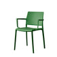 Scandinavian Plastic Dining Arm Side Chairs Solid Back Chair Dark Green 1 Piece Clearhalo 'Dining Chairs' 'Dining Tables & Seating' 'dining_chair' 'furn' 'furn_dining_chair' 'Furniture' 'furniture_dining_chair' 'Kitchen & Dining Furniture' 4770305