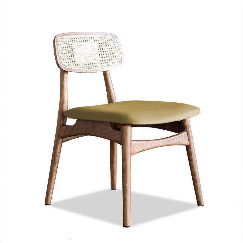 Scandinavian Armless Solid Back Chair Wood Dining Side Chair Walnut 1 Piece Clearhalo 'Dining Chairs' 'Dining Tables & Seating' 'dining_chair' 'furn' 'furn_dining_chair' 'Furniture' 'furniture_dining_chair' 'Kitchen & Dining Furniture' 4770327