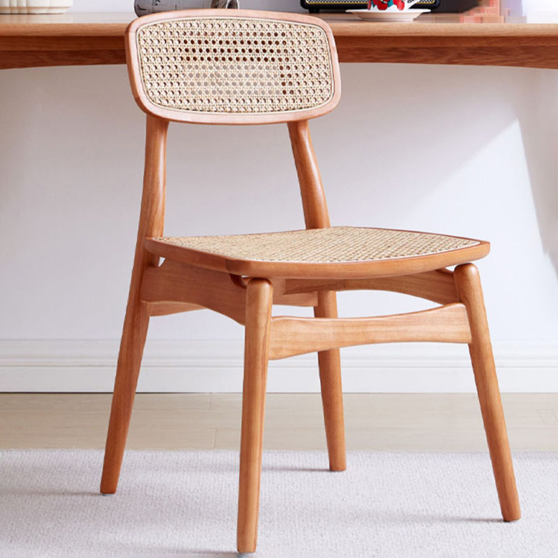 Scandinavian Armless Solid Back Chair Wood Dining Side Chair Clearhalo 'Dining Chairs' 'Dining Tables & Seating' 'dining_chair' 'furn' 'furn_dining_chair' 'Furniture' 'furniture_dining_chair' 'Kitchen & Dining Furniture' 4770328