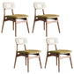 Scandinavian Armless Solid Back Chair Wood Dining Side Chair Walnut 4 Piece Set Clearhalo 'Dining Chairs' 'Dining Tables & Seating' 'dining_chair' 'furn' 'furn_dining_chair' 'Furniture' 'furniture_dining_chair' 'Kitchen & Dining Furniture' 4770332