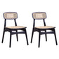 Scandinavian Armless Solid Back Chair Wood Dining Side Chair Black 2 Piece Set Clearhalo 'Dining Chairs' 'Dining Tables & Seating' 'dining_chair' 'furn' 'furn_dining_chair' 'Furniture' 'furniture_dining_chair' 'Kitchen & Dining Furniture' 4770335
