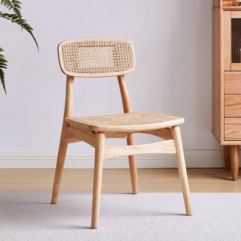 Scandinavian Armless Solid Back Chair Wood Dining Side Chair Natural 1 Piece Clearhalo 'Dining Chairs' 'Dining Tables & Seating' 'dining_chair' 'furn' 'furn_dining_chair' 'Furniture' 'furniture_dining_chair' 'Kitchen & Dining Furniture' 4770339
