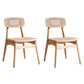 Scandinavian Armless Solid Back Chair Wood Dining Side Chair Natural 2 Piece Set Clearhalo 'Dining Chairs' 'Dining Tables & Seating' 'dining_chair' 'furn' 'furn_dining_chair' 'Furniture' 'furniture_dining_chair' 'Kitchen & Dining Furniture' 4770341
