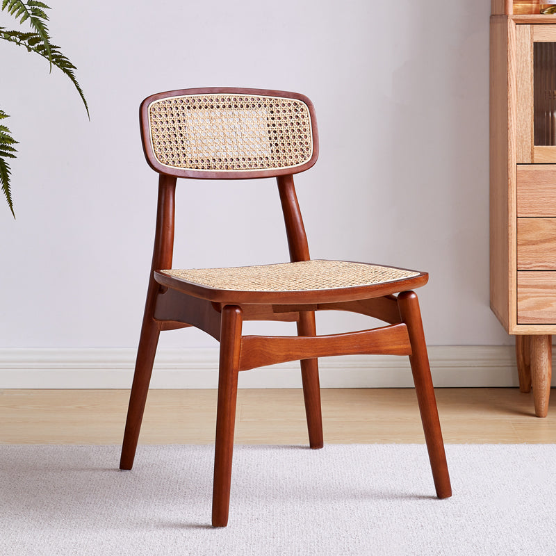 Scandinavian Armless Solid Back Chair Wood Dining Side Chair Walnut Multi Color 1 Piece Clearhalo 'Dining Chairs' 'Dining Tables & Seating' 'dining_chair' 'furn' 'furn_dining_chair' 'Furniture' 'furniture_dining_chair' 'Kitchen & Dining Furniture' 4770346