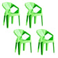 Contemporary Stackable Plastic Chair Slat Back Kitchen Arm Chair Clearhalo 'Dining Chairs' 'Dining Tables & Seating' 'dining_chair' 'Furniture' 'furniture_dining_chair' 'Kitchen & Dining Furniture' 4770395