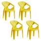 Contemporary Stackable Plastic Chair Slat Back Kitchen Arm Chair Clearhalo 'Dining Chairs' 'Dining Tables & Seating' 'dining_chair' 'Furniture' 'furniture_dining_chair' 'Kitchen & Dining Furniture' 4770396
