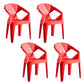Contemporary Stackable Plastic Chair Slat Back Kitchen Arm Chair Clearhalo 'Dining Chairs' 'Dining Tables & Seating' 'dining_chair' 'Furniture' 'furniture_dining_chair' 'Kitchen & Dining Furniture' 4770399