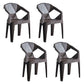 Contemporary Stackable Plastic Chair Slat Back Kitchen Arm Chair Clearhalo 'Dining Chairs' 'Dining Tables & Seating' 'dining_chair' 'Furniture' 'furniture_dining_chair' 'Kitchen & Dining Furniture' 4770402