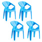 Contemporary Stackable Plastic Chair Slat Back Kitchen Arm Chair Clearhalo 'Dining Chairs' 'Dining Tables & Seating' 'dining_chair' 'Furniture' 'furniture_dining_chair' 'Kitchen & Dining Furniture' 4770404
