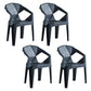 Contemporary Stackable Plastic Chair Slat Back Kitchen Arm Chair Clearhalo 'Dining Chairs' 'Dining Tables & Seating' 'dining_chair' 'Furniture' 'furniture_dining_chair' 'Kitchen & Dining Furniture' 4770406