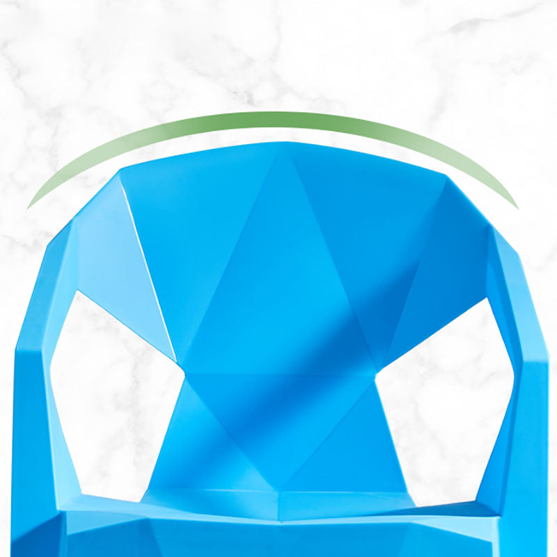 Contemporary Stackable Plastic Chair Slat Back Kitchen Arm Chair Clearhalo 'Dining Chairs' 'Dining Tables & Seating' 'dining_chair' 'Furniture' 'furniture_dining_chair' 'Kitchen & Dining Furniture' 4770409