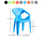 Contemporary Stackable Plastic Chair Slat Back Kitchen Arm Chair Clearhalo 'Dining Chairs' 'Dining Tables & Seating' 'dining_chair' 'Furniture' 'furniture_dining_chair' 'Kitchen & Dining Furniture' 4770414