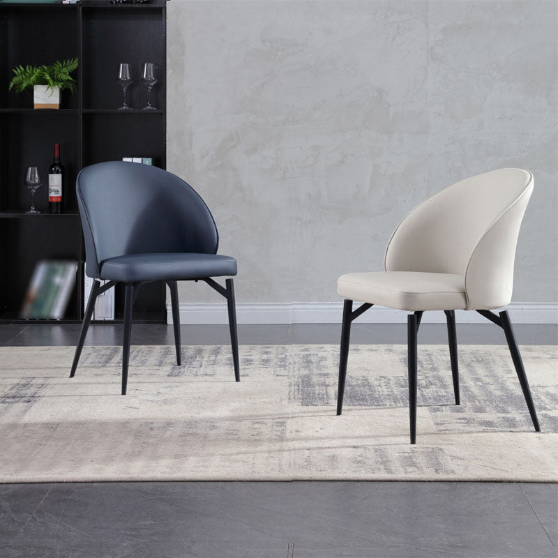 Contemporary Style Dining Chairs Kitchen Armless Chairs with Metal Legs Clearhalo 'Dining Chairs' 'Dining Tables & Seating' 'dining_chair' 'Furniture' 'furniture_dining_chair' 'Kitchen & Dining Furniture' 4770415