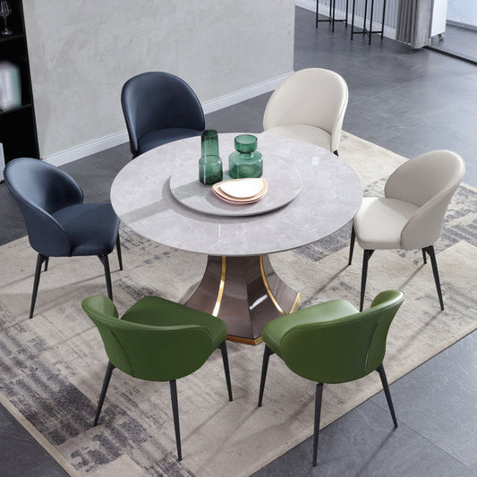 Contemporary Style Dining Chairs Kitchen Armless Chairs with Metal Legs Clearhalo 'Dining Chairs' 'Dining Tables & Seating' 'dining_chair' 'Furniture' 'furniture_dining_chair' 'Kitchen & Dining Furniture' 4770421