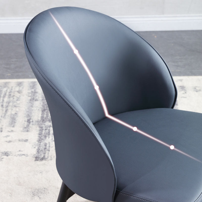 Contemporary Style Dining Chairs Kitchen Armless Chairs with Metal Legs Clearhalo 'Dining Chairs' 'Dining Tables & Seating' 'dining_chair' 'Furniture' 'furniture_dining_chair' 'Kitchen & Dining Furniture' 4770428