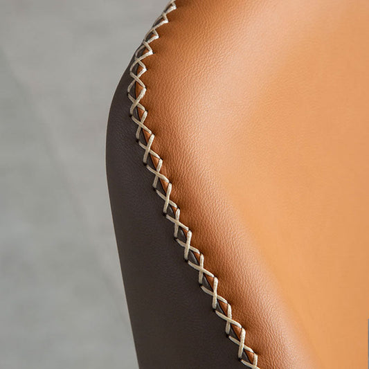 Contemporary Style Dining Chair Kitchen Armless Wingback Chairs with Metal Legs Clearhalo 'Dining Chairs' 'Dining Tables & Seating' 'dining_chair' 'furn' 'furn_dining_chair' 'Furniture' 'furniture_dining_chair' 'Kitchen & Dining Furniture' 4770450