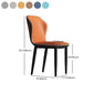 Contemporary Style Dining Chair Kitchen Armless Wingback Chair with Metal Legs Clearhalo 'Dining Chairs' 'Dining Tables & Seating' 'dining_chair' 'furn' 'furn_dining_chair' 'Furniture' 'furniture_dining_chair' 'Kitchen & Dining Furniture' 4770474