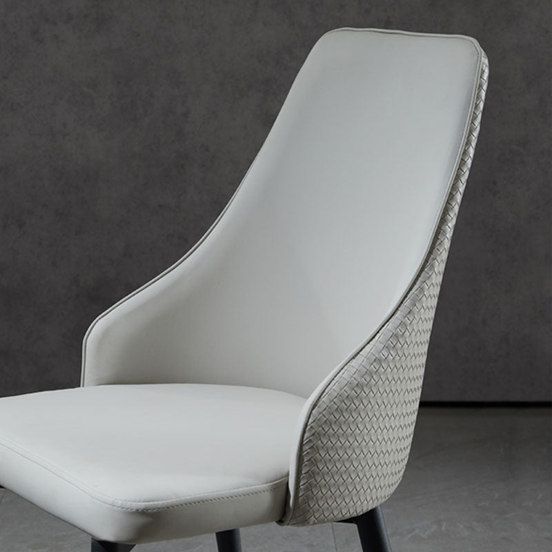 Contemporary Dining Chairs Kitchen Armless Chairs with Metal Legs Clearhalo 'Dining Chairs' 'Dining Tables & Seating' 'dining_chair' 'furn' 'furn_dining_chair' 'Furniture' 'furniture_dining_chair' 'Kitchen & Dining Furniture' 4770486