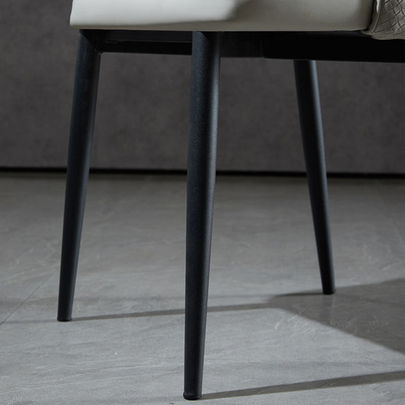 Contemporary Dining Chairs Kitchen Armless Chairs with Metal Legs Clearhalo 'Dining Chairs' 'Dining Tables & Seating' 'dining_chair' 'furn' 'furn_dining_chair' 'Furniture' 'furniture_dining_chair' 'Kitchen & Dining Furniture' 4770489