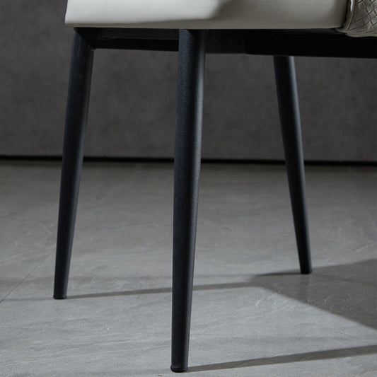 Contemporary Dining Chairs Kitchen Armless Chairs with Metal Legs Clearhalo 'Dining Chairs' 'Dining Tables & Seating' 'dining_chair' 'furn' 'furn_dining_chair' 'Furniture' 'furniture_dining_chair' 'Kitchen & Dining Furniture' 4770489