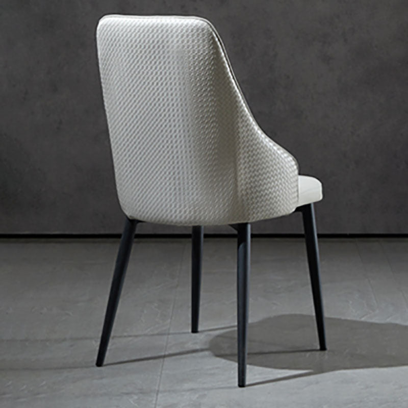 Contemporary Dining Chairs Kitchen Armless Chairs with Metal Legs Clearhalo 'Dining Chairs' 'Dining Tables & Seating' 'dining_chair' 'furn' 'furn_dining_chair' 'Furniture' 'furniture_dining_chair' 'Kitchen & Dining Furniture' 4770491