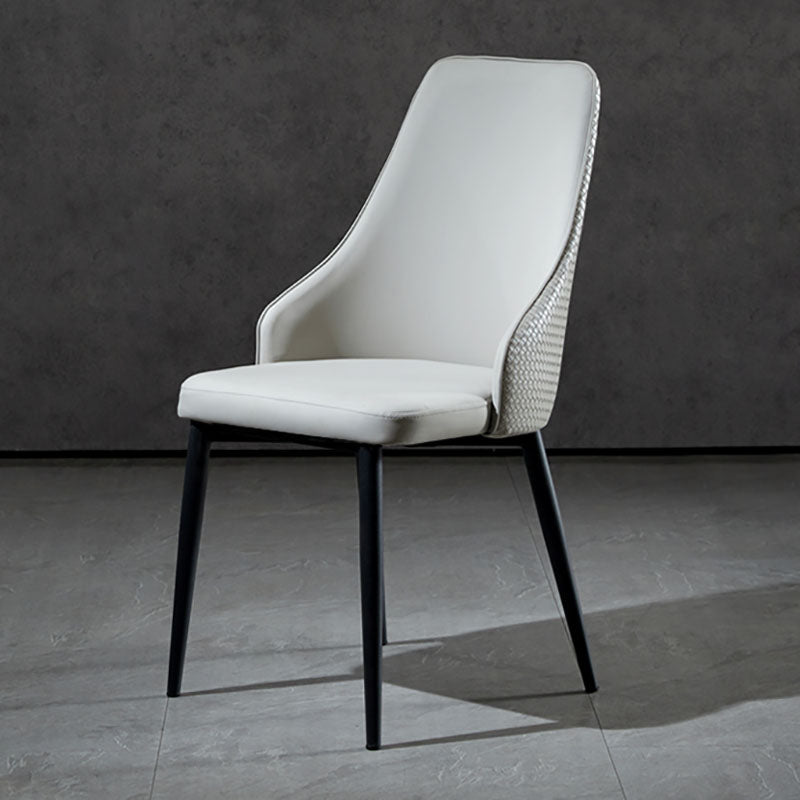 Contemporary Dining Chairs Kitchen Armless Chairs with Metal Legs Clearhalo 'Dining Chairs' 'Dining Tables & Seating' 'dining_chair' 'furn' 'furn_dining_chair' 'Furniture' 'furniture_dining_chair' 'Kitchen & Dining Furniture' 4770492