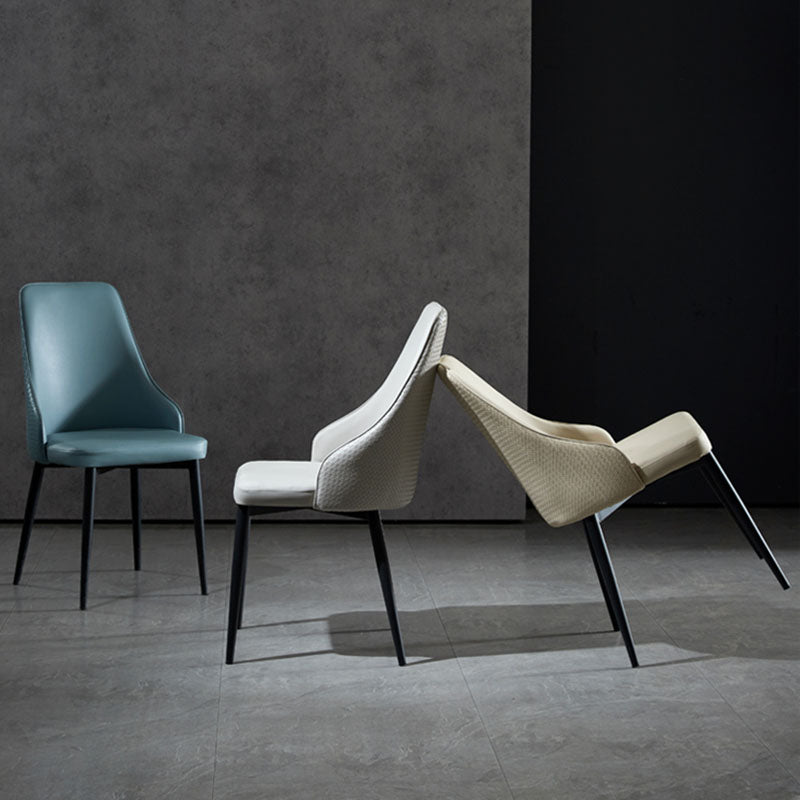 Contemporary Dining Chairs Kitchen Armless Chairs with Metal Legs Clearhalo 'Dining Chairs' 'Dining Tables & Seating' 'dining_chair' 'furn' 'furn_dining_chair' 'Furniture' 'furniture_dining_chair' 'Kitchen & Dining Furniture' 4770494