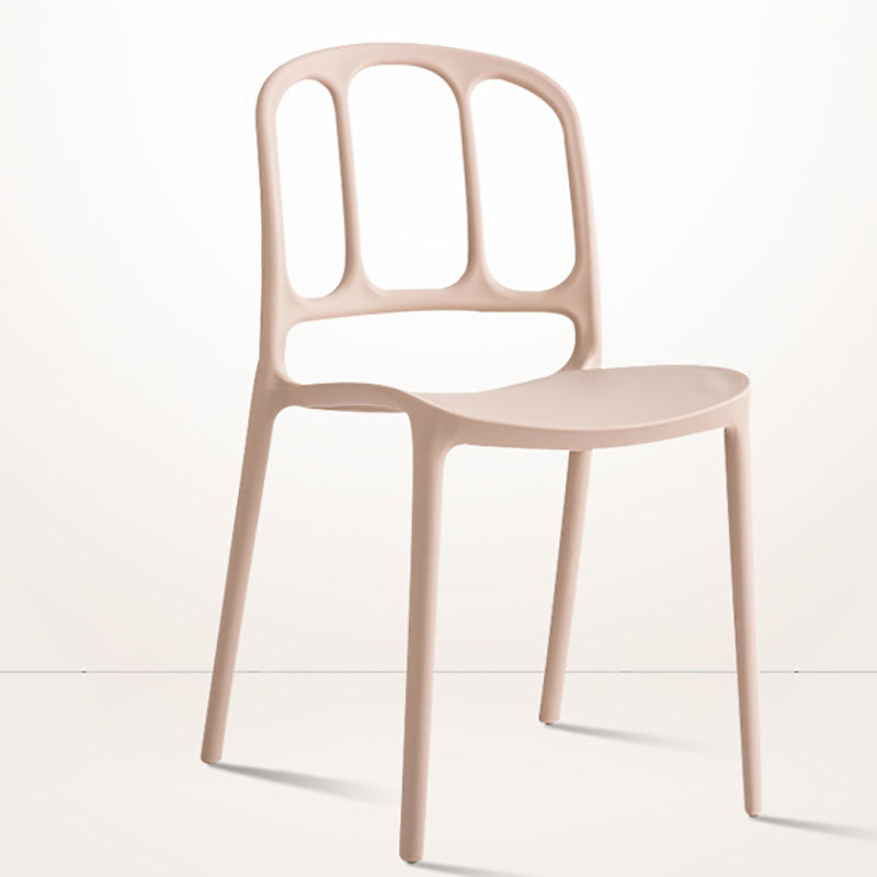 Scandinavian Armless Stacking Dining Chair Open Back Side Chair Clearhalo 'Dining Chairs' 'Dining Tables & Seating' 'dining_chair' 'furn' 'furn_dining_chair' 'Furniture' 'furniture_dining_chair' 'Kitchen & Dining Furniture' 4770497