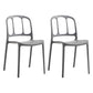 Scandinavian Armless Stacking Dining Chair Open Back Side Chair Grey 2 Piece Set Clearhalo 'Dining Chairs' 'Dining Tables & Seating' 'dining_chair' 'furn' 'furn_dining_chair' 'Furniture' 'furniture_dining_chair' 'Kitchen & Dining Furniture' 4770498